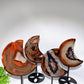 Druzy  Sardonyx Moon Carving with Stand Crystal Healing Bulk Wholesale