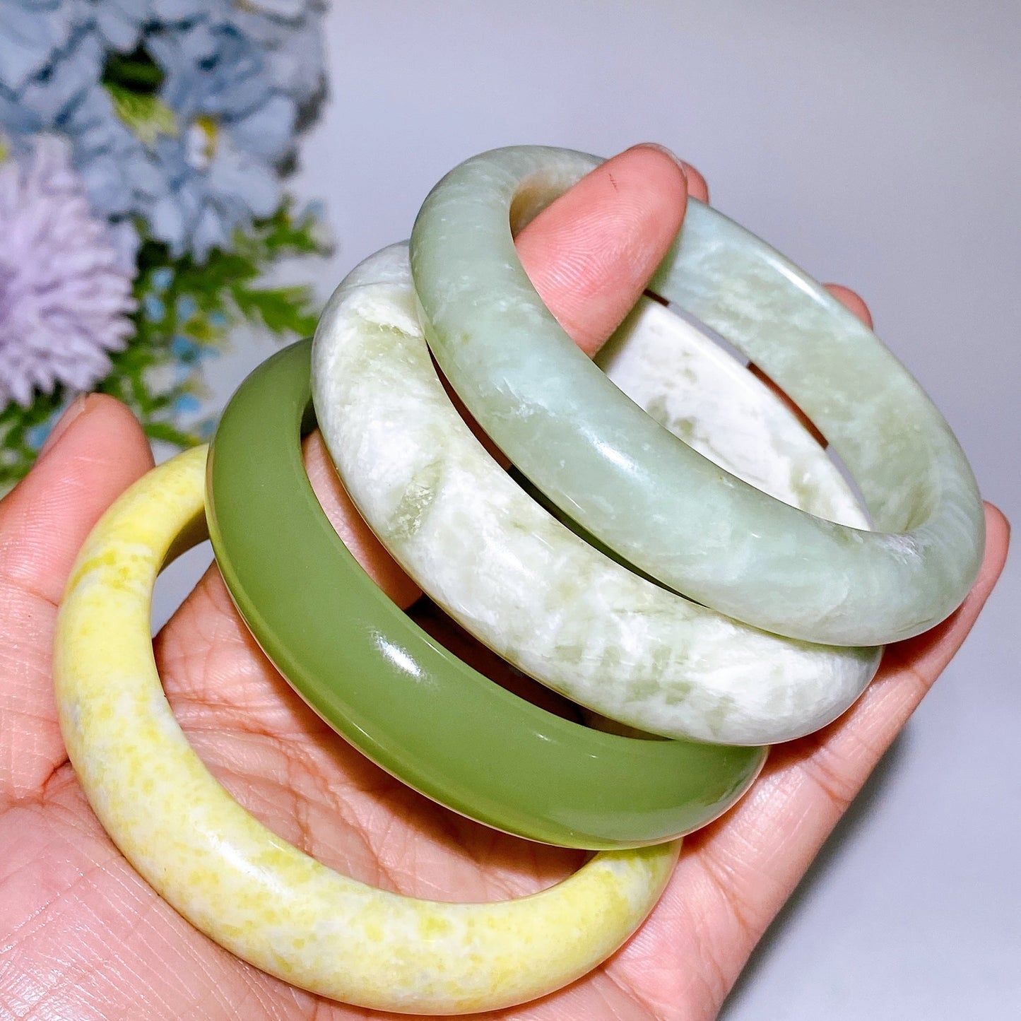 2.28"-2.38" Serpentine Bangle Crystal Healing Bulk Wholesale