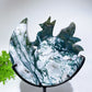 Crystal Nine-tails Fox on Moon Carving with Stand Crystal Healing Bulk Wholesale