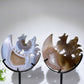 Crystal Nine-tails Fox on Moon Carving with Stand Crystal Healing Bulk Wholesale