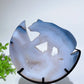 Druzy Agate Bear on Moon Carving with Stand Crystal Healing Bulk Wholesale