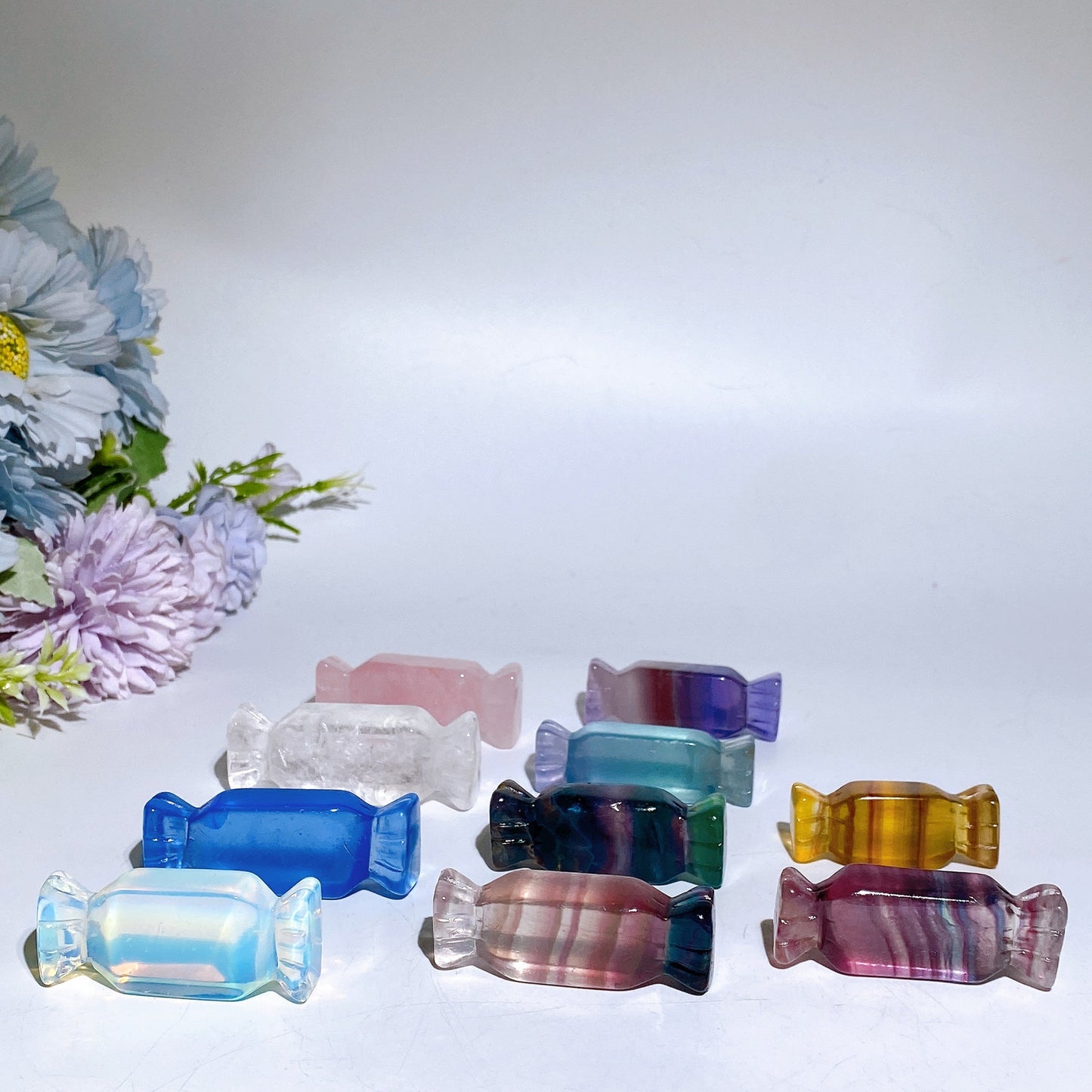 1.7"-2.2" Crystal Candy Carving Crystal Healing Bulk Wholesale