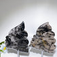 6.2" Black Tourmaline in Quartz Butterfly Fairy Carving Crystal Healing Bulk Wholesale