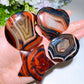 1.8"-2.3" Sardonyx Palm Heart Star Moon Carving Crystal Healing Bulk Wholesale