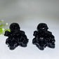 3.0" Black Obsidian Skulls Carving Crystal Healing Bulk Wholesale