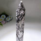 37cm Large Unique Black Tourmaline In Quartz Tower with Rainbow Crystal Healing Bulk Wholesale