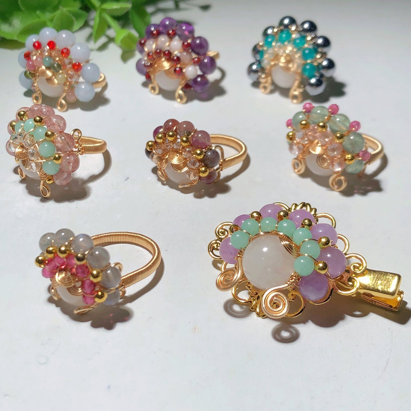 Mixed Crystal Opera Element Rings Hairpin BulkWholesale