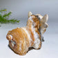 3.1" Banded Orange Calcite Cattle Carving Crystal Healing Bulk Wholesale