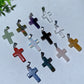 1.0" Mixed Crytal Cross Pendant Bulk Wholesale