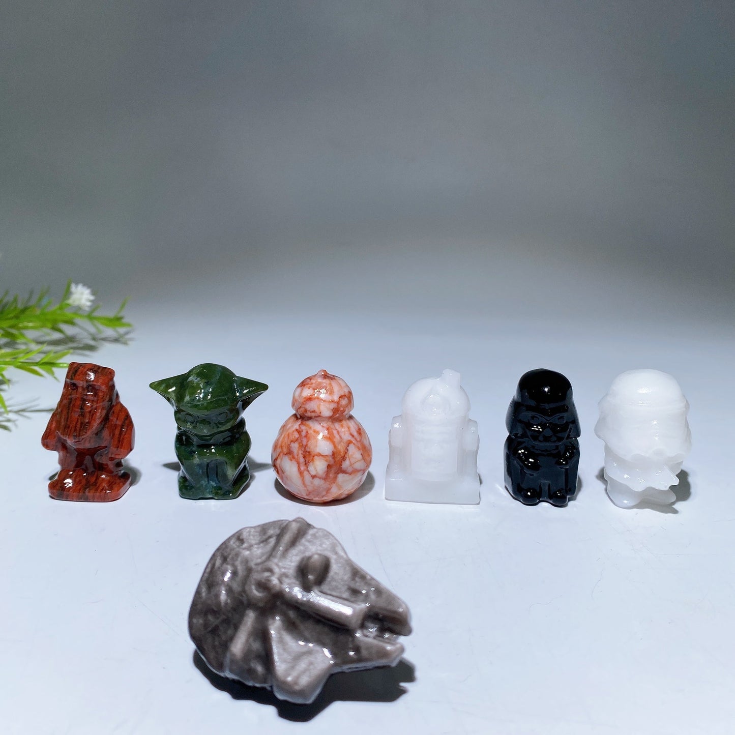 1.3" Crystal Star War Carving Set Crystal Healing Bulk Wholesale