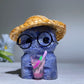 Raw Crystal Child Carving with Straw Hat Crystal Healing Bulk Wholesale