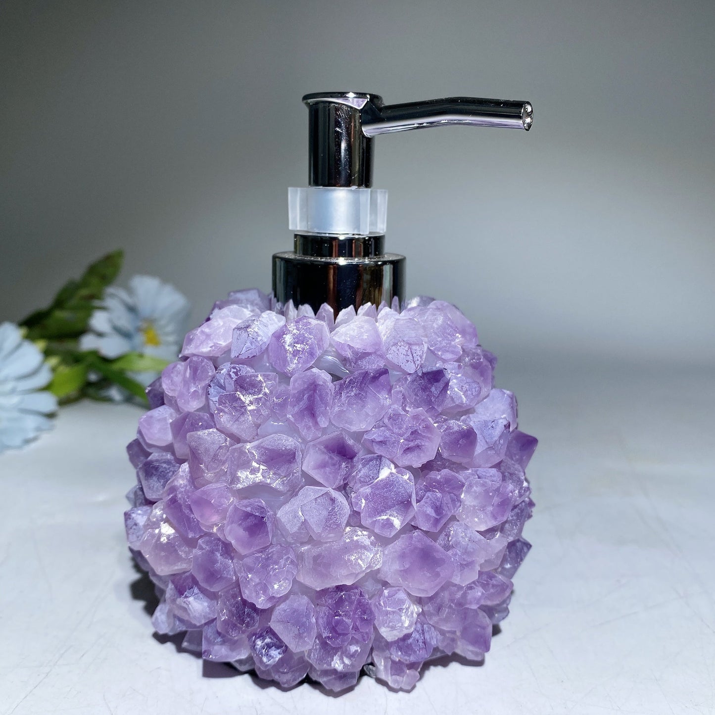 5.0" Crystal Chips Shampoo Bottle Crystal Healing Bulk Wholesale