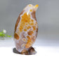 3.2" Unique Druzy Agate in Quartz Penguin Carving Crystal Healing Bulk Wholesale