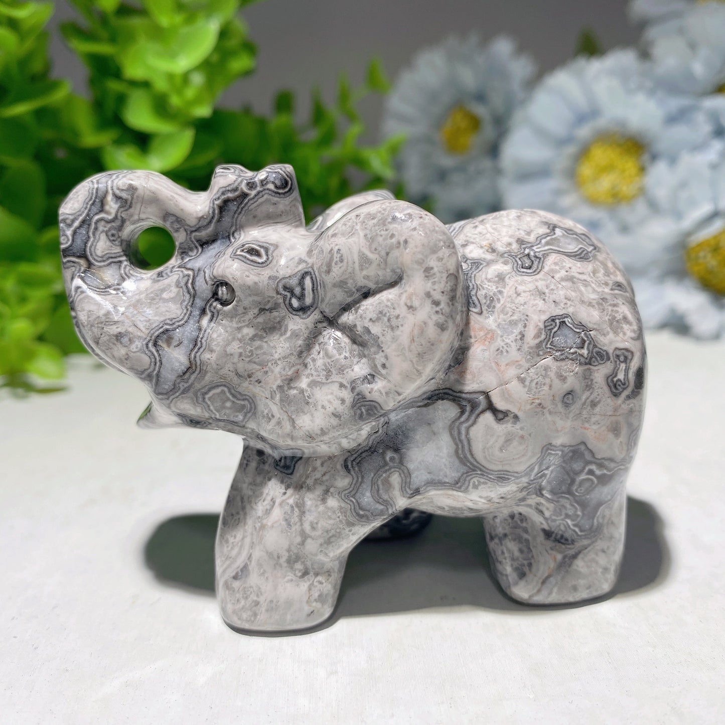 3.1" Mixed Crystal Elephant Carvings Bulk Wholesale