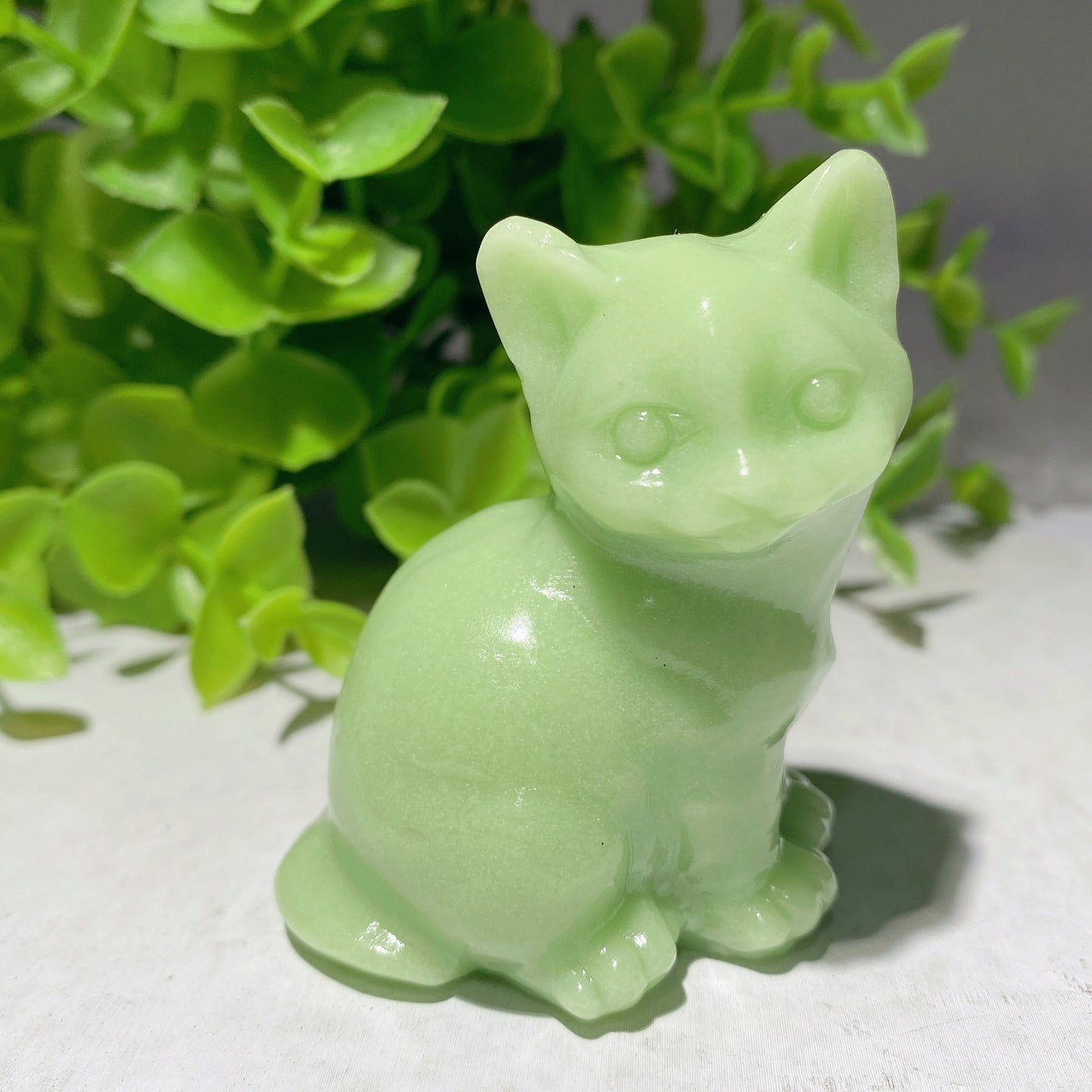 2.3" Mixed Crystal Cat Carvings Bulk Wholesale