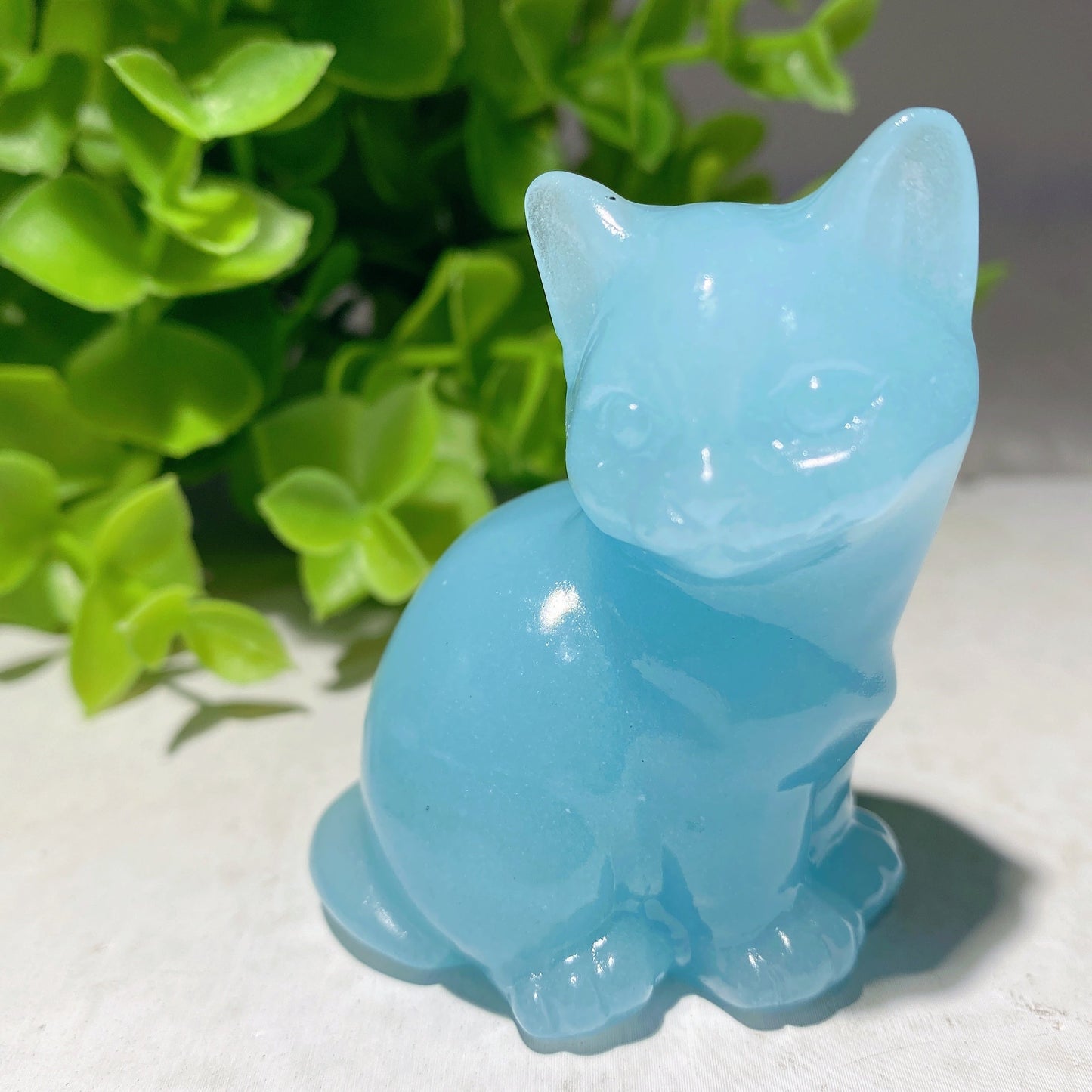 2.3" Mixed Crystal Cat Carvings Bulk Wholesale