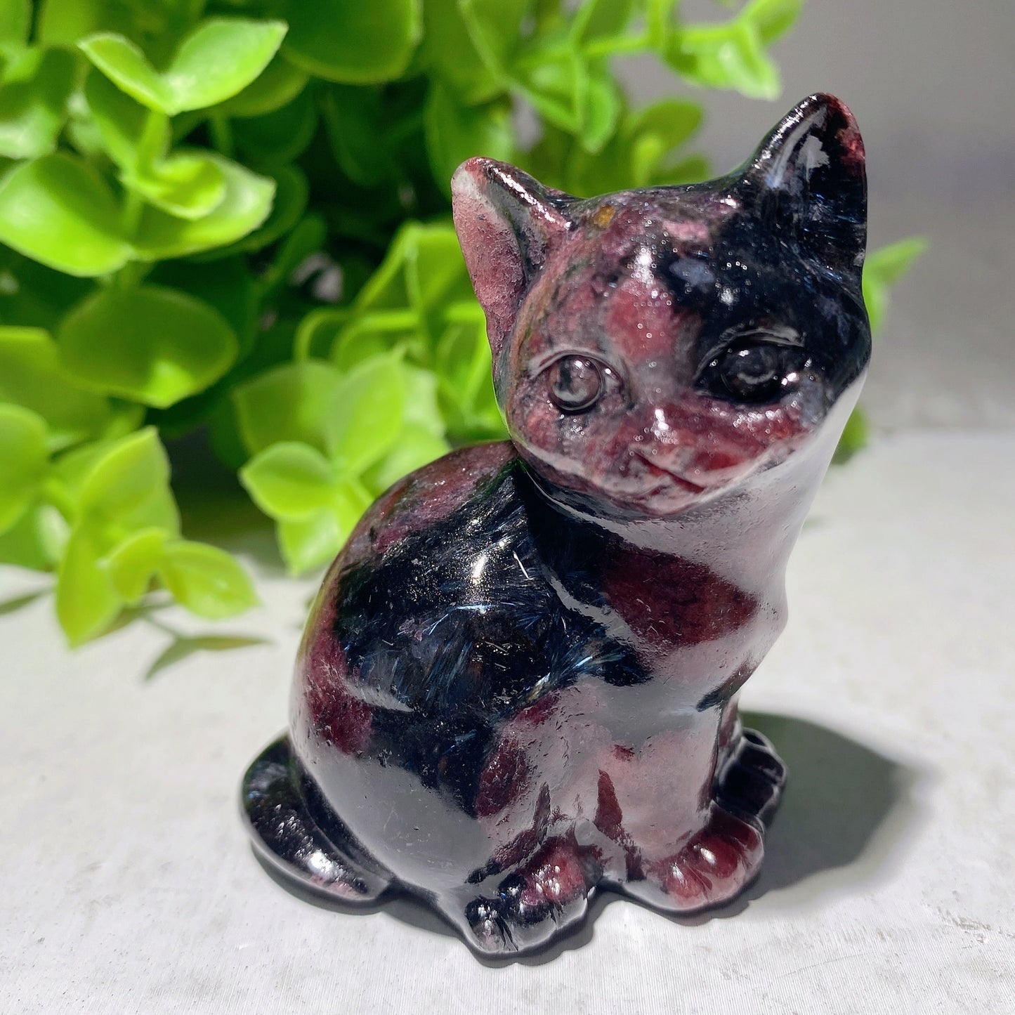 2.3" Mixed Crystal Cat Carvings Bulk Wholesale