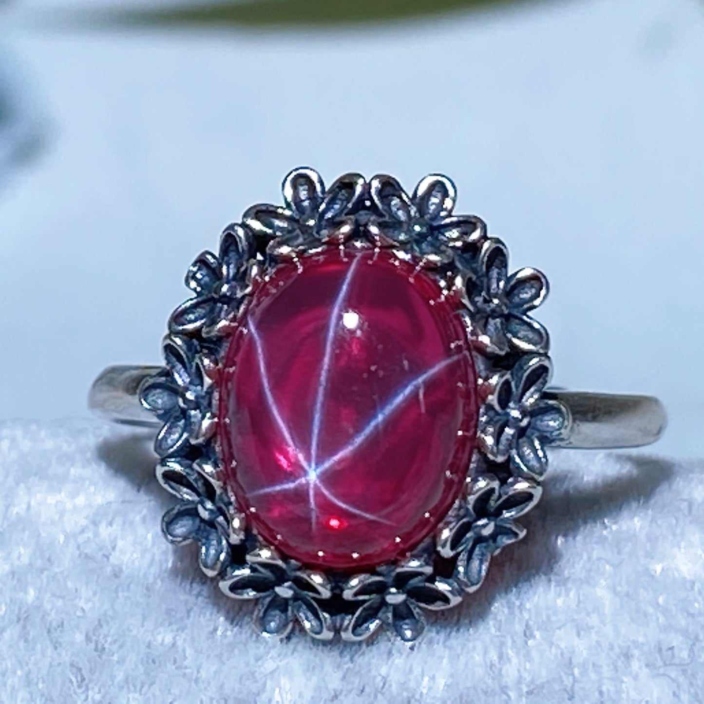 S925 UV Reactive Star Ruby Pendant Ring Bracelet Crystal Healing Bulk Wholesale