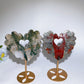 Crystal Heart Wings Carving with Stand Crystal Healing Bulk Wholesale
