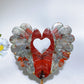 Crystal Heart Wings Carving with Stand Crystal Healing Bulk Wholesale