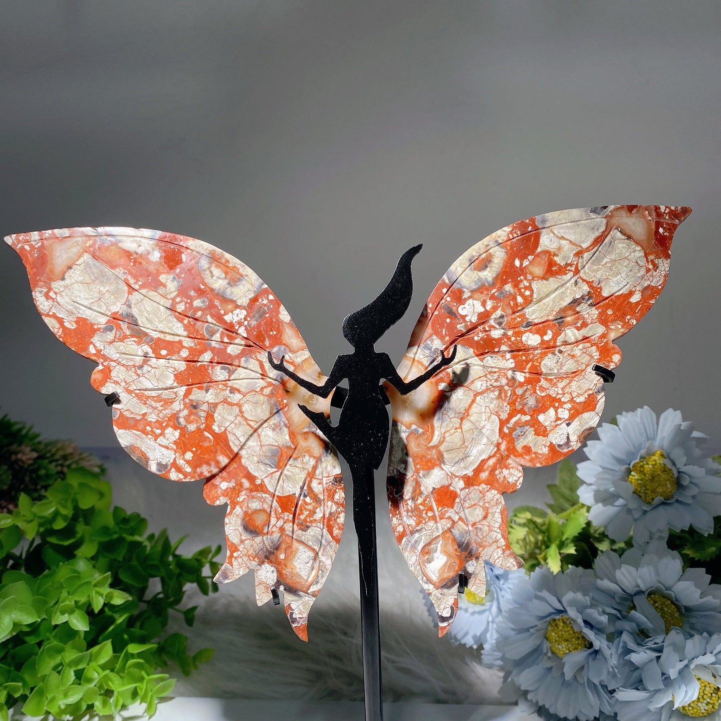 6.2" Crystal Wings with Stands Free Form Bulk WHolesale