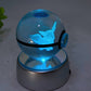 3D Inner Carving Crystal Pokemon Glass Sphere with Colorful Lamp Stand Crystal Healing Bulk Wholesale