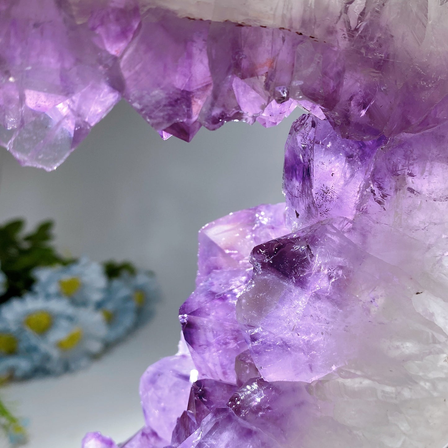 Large Unique Amethyst Cluster Angel's Heart Specimen with Stand Crystal Healing Bulk Wholesale