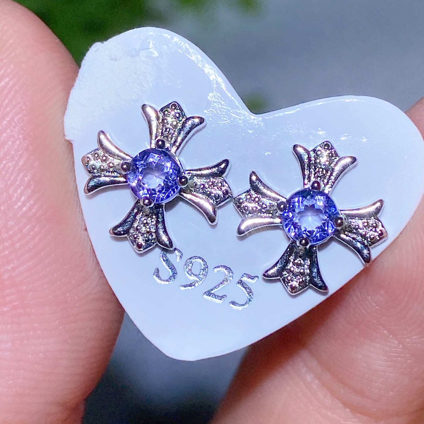 S925 Crystal Ear Stud Earring Crystal Healing Bulk Wholesale