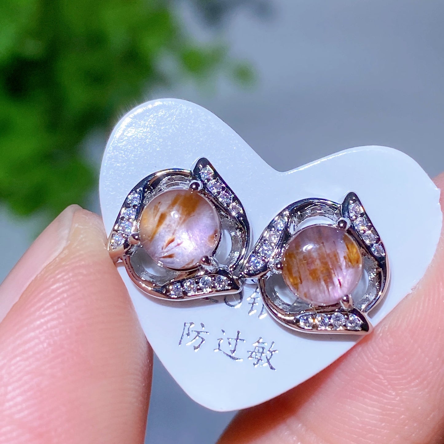 S925 Crystal Ear Stud Earring Crystal Healing Bulk Wholesale