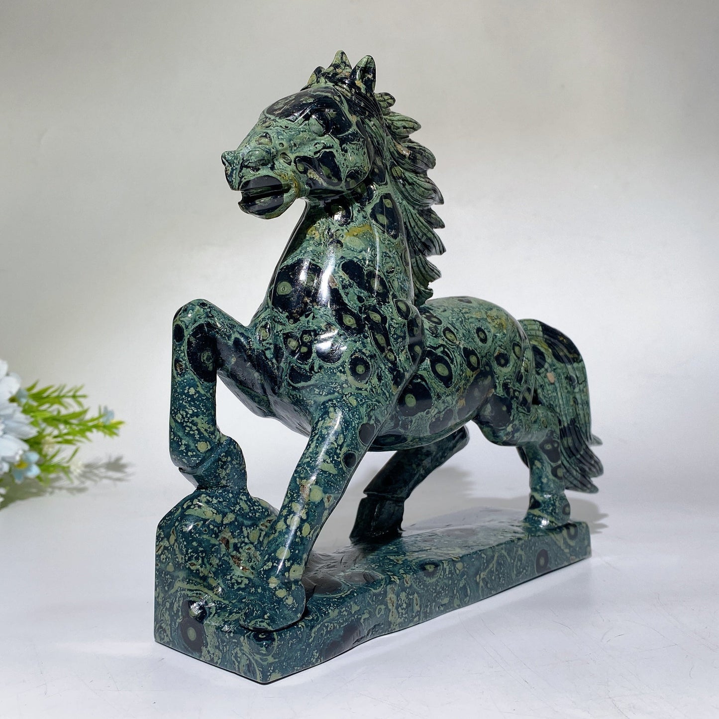 22cm Large Unqiue Kambaba Horse Carving Crystal Healing Bulk Wholesale