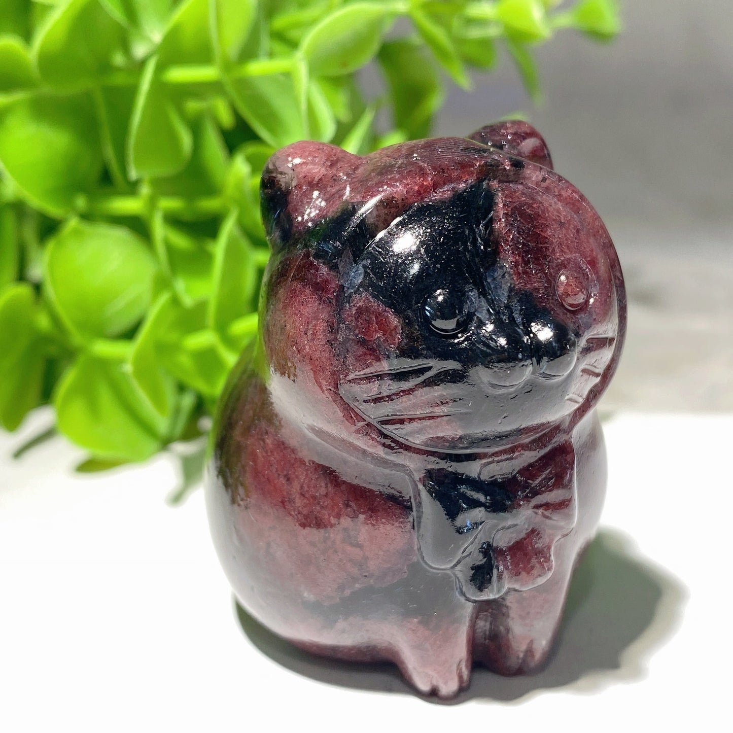 2.0" Mixed Crystal Cat Carvings Bulk Wholesale