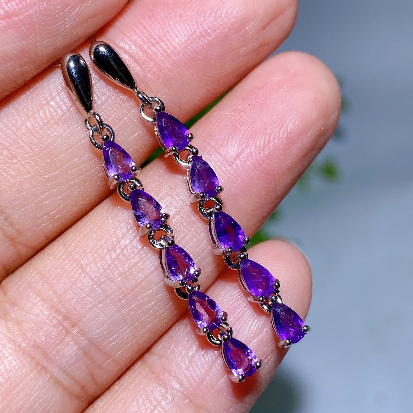 S925 Crystal Ear Stud Earring Crystal Healing Bulk Wholesale