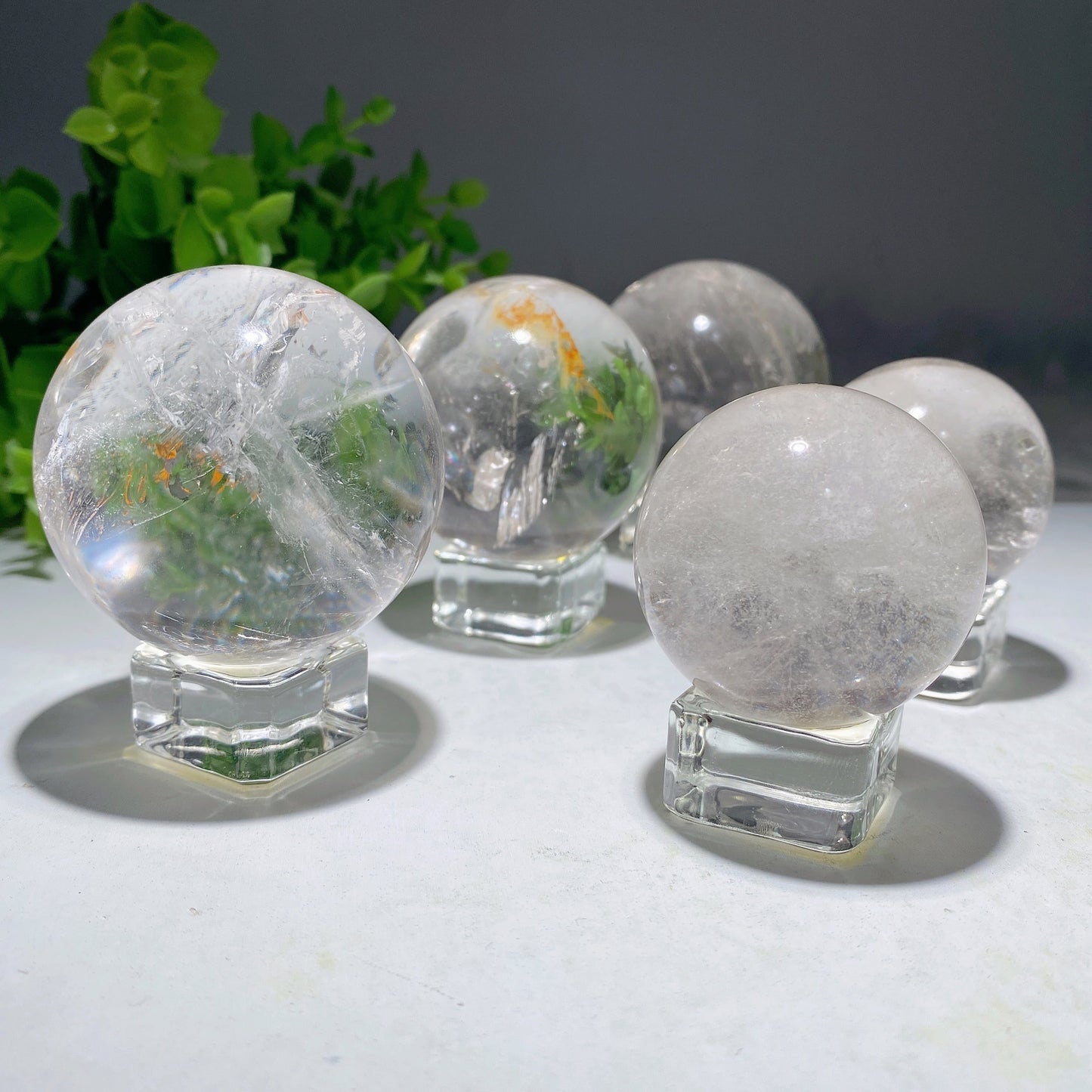 1.3"-2.5" Clear Quartz Sphere Bulk Wholesale