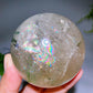 Unique 65mm Strong Rainbow Green Tourmaline In Quartz Sphere