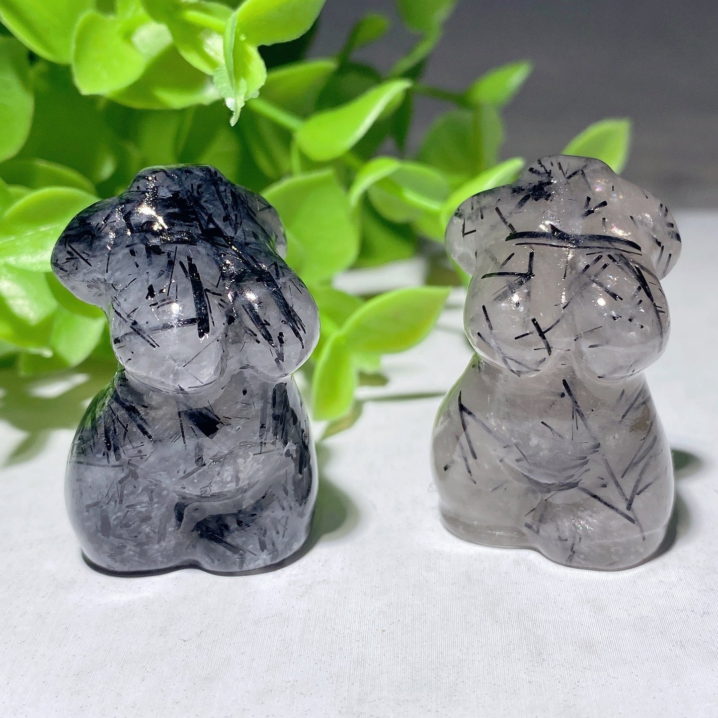 1.2"-1.7" Black Tourmaline Mini Carvings Bulk Wholesale