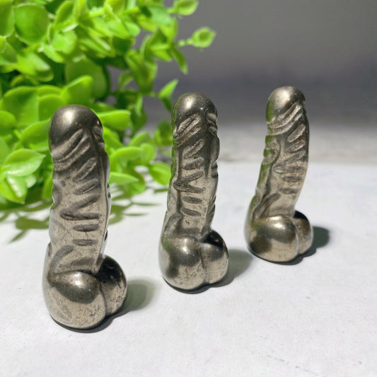 1.95" Pyrite Penis Carvings Bulk Wholesale