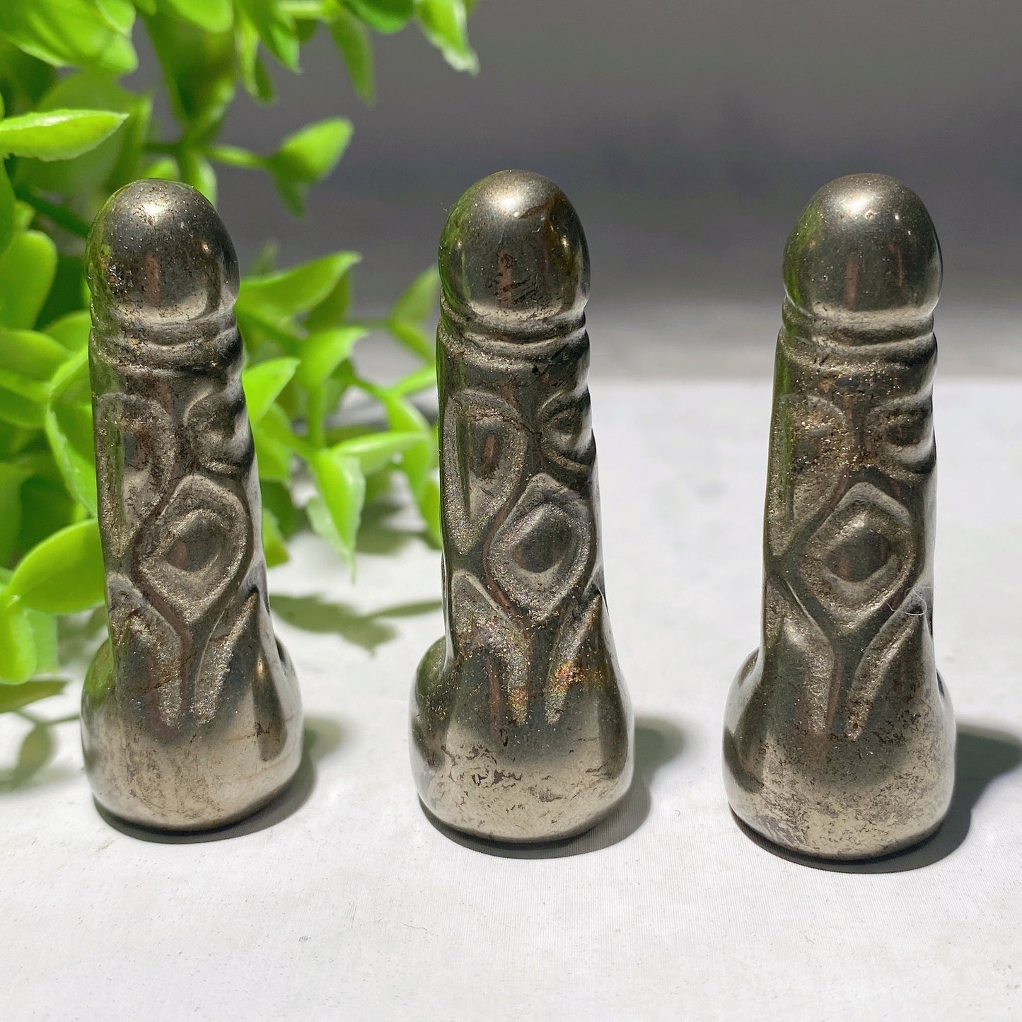 1.95" Pyrite Penis Carvings Bulk Wholesale