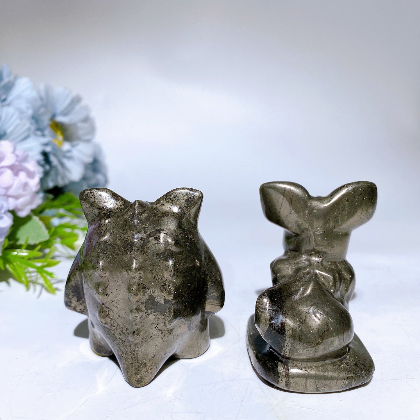 2.3" Pyrite Pokemon Gengar Evee Carving Crystal Healing Bulk Wholesale