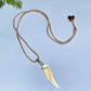 Crystal Wolf Tooth with Cord Necklace Crystal Healing Bulk Wholesale