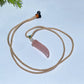 Crystal Wolf Tooth with Cord Necklace Crystal Healing Bulk Wholesale