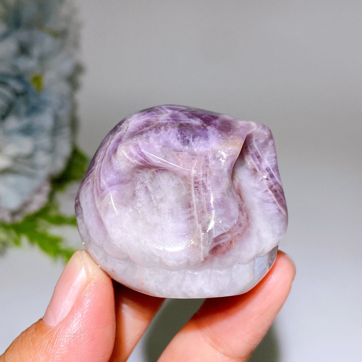 1.7" Crystal Jack Skellington Head Carving Crystal Healing Bulk Wholesale