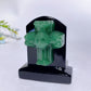 2.3" Black Obsidian Tombstone with Cross Skull Decor Carving Crystal Healing Bulk Wholesale