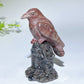 3.1" Crystal Raven on Yooperlite Tombstone Carving Crystal Healing Bulk Wholesale