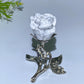 75mm Crystal Flower with Silver Metal Stem Free Form Crystal Healing Bulk Wholesale