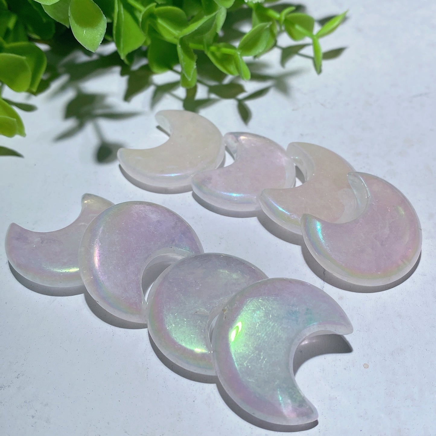 30mm Aura Crystal Moon Carvings Bulk Wholesale