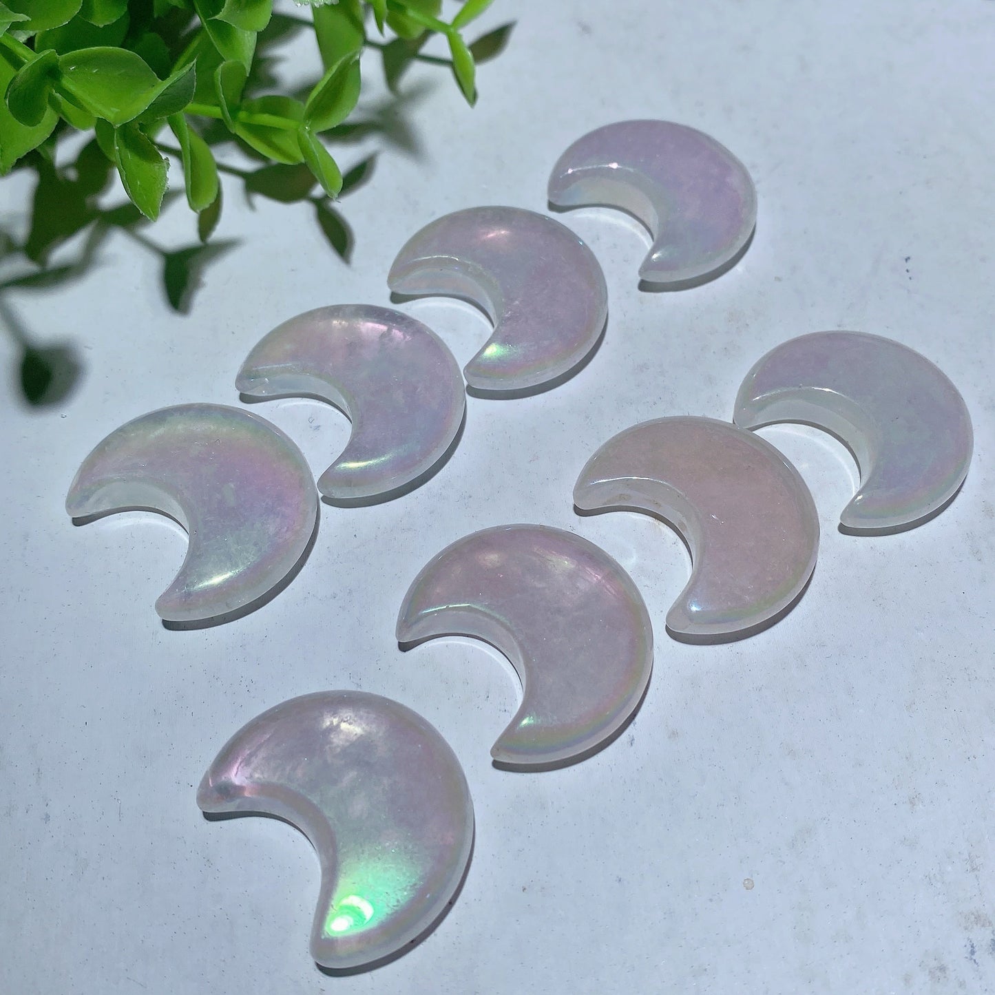 30mm Aura Crystal Moon Carvings Bulk Wholesale