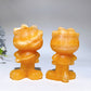 3.2“ Orange Calcite  Carfield Carving Crystal Healing Bulk Wholesale