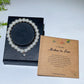 Mother's Day Gift 8mm Crystal Pearl Bracelet with Card Crystal Healing Bulk Wholesale