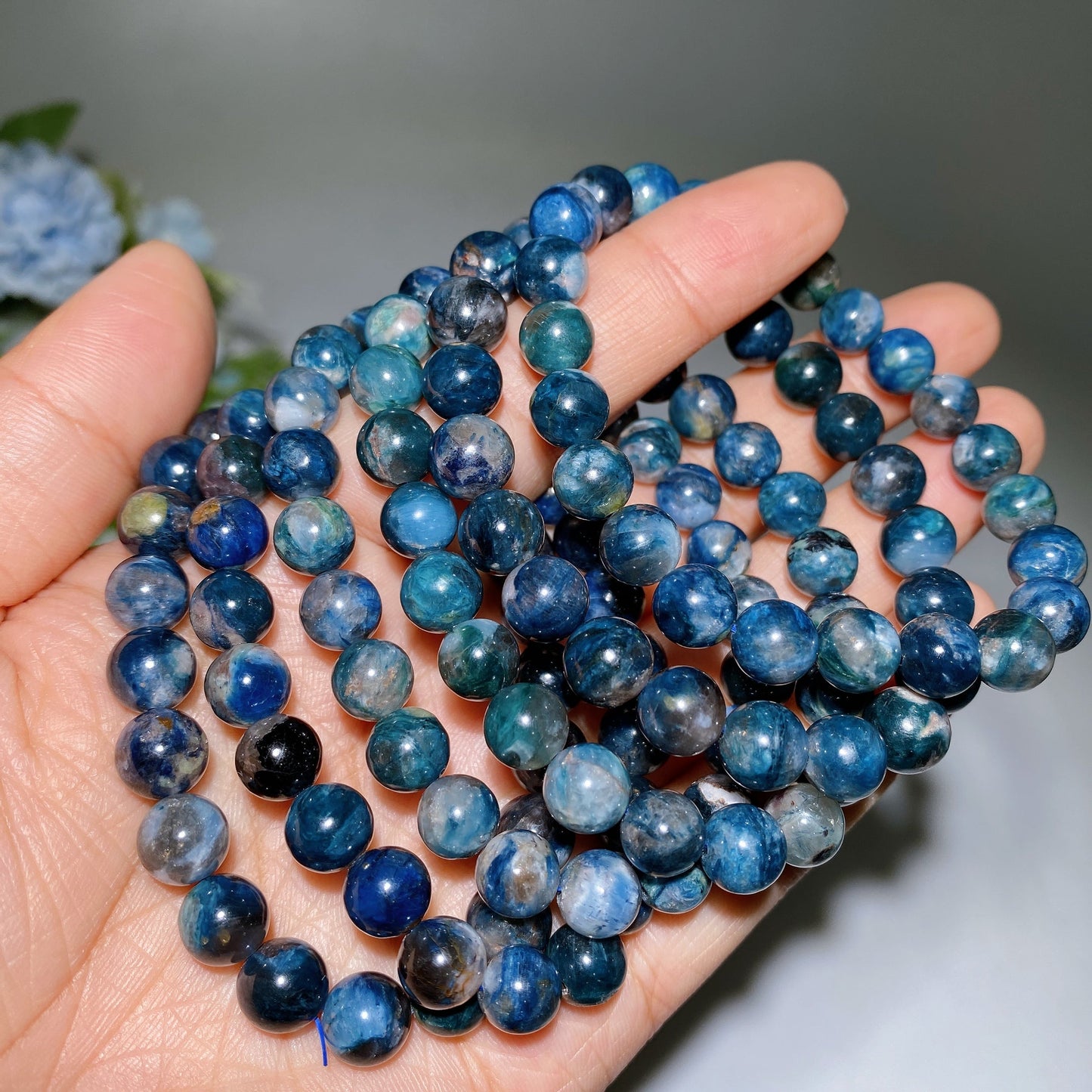 8mm 12mm Namibia Blue Sugilite Bracelet Crystal Healing Bulk Wholesale