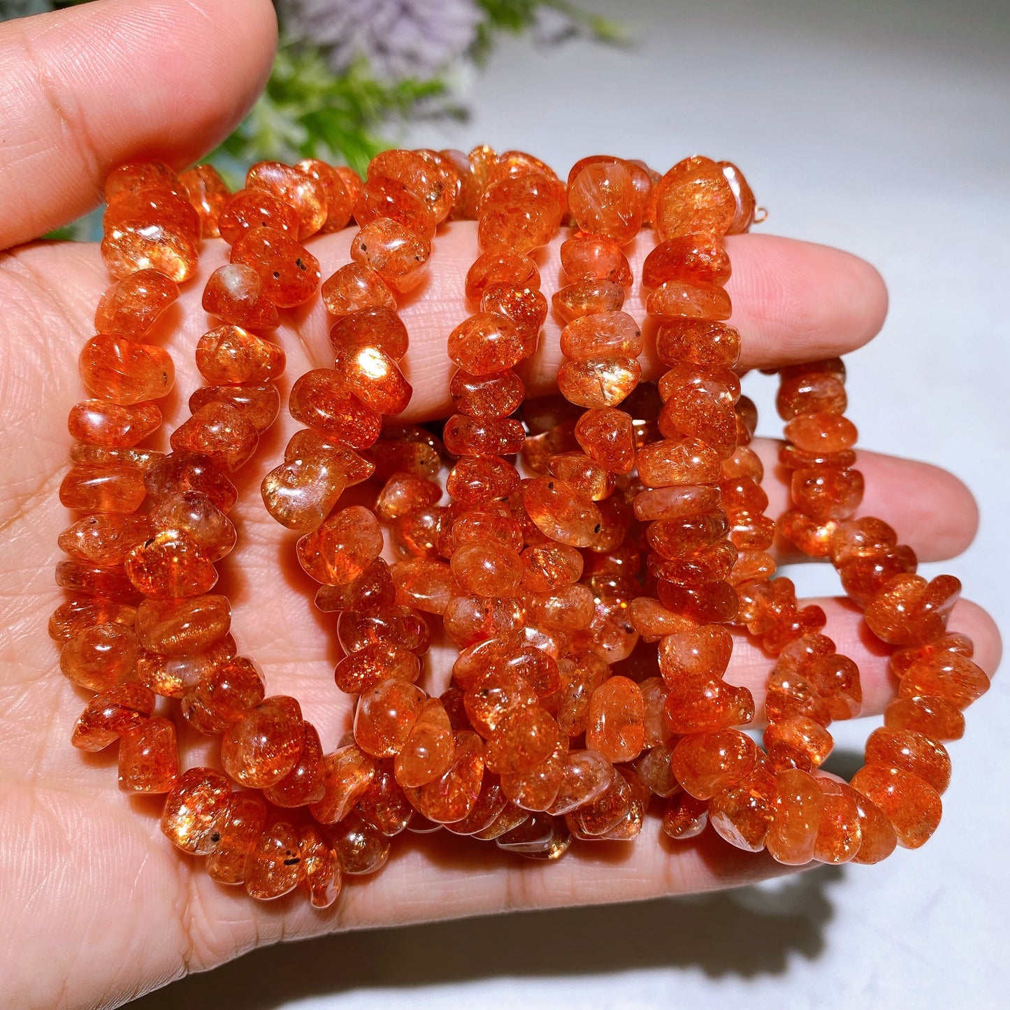 High Grade Golden Sunstone Bracelet Crystal Healing Bulk Wholesale